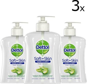 Bol.com Dettol handzeep - verzachtend - aloe vera- 250ml x3 aanbieding