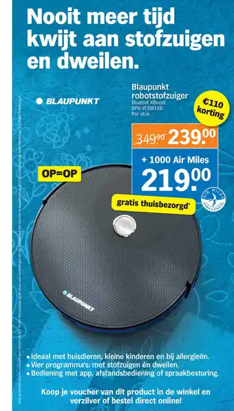 Albert Heijn Blaupunkt robotstofzuiger aanbieding