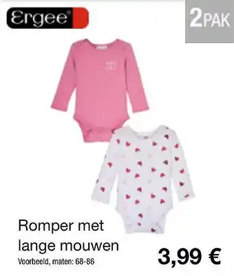 Kik Ergee romper met lange mouwen aanbieding