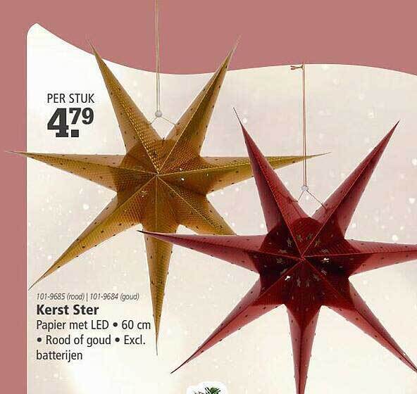 Kerst ster aanbieding bij Marskramer