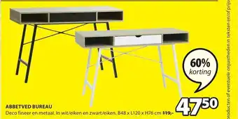 Jysk Abbetved Bureau B48xL120xH76 cm aanbieding