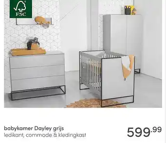 Baby & Tiener Babykamer Dayley grijs aanbieding