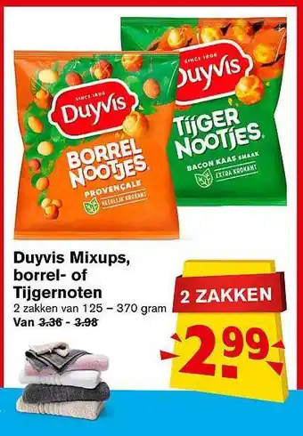 Hoogvliet Duyvis Mixups, Borrel- Of Tijgernoten aanbieding