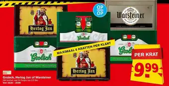 Hoogvliet Grolsch, Hertog Jan Of Warsteiner aanbieding