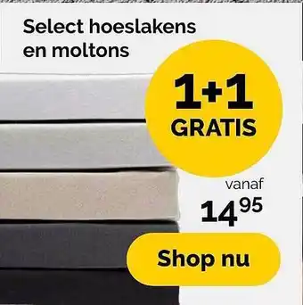 Beter Bed Select Hoeslakens En Moltons 1+1 Gratis aanbieding