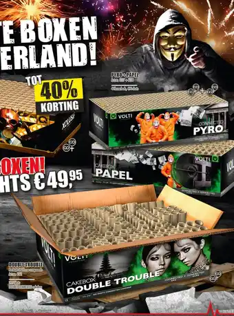 Harings Vuurwerk Pyro+Papel 4 flowerbeds, 490 shots aanbieding