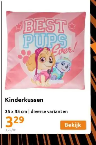 Action Kinderkussen 35x35 cm aanbieding