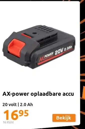 Action AX-power oplaadbare accu 20 volt 2.0 Ah aanbieding