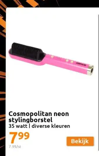 Action Cosmopolitan neon stylingborstel 35 watt aanbieding