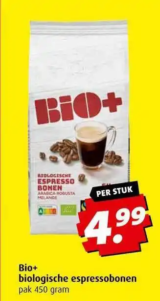 Boni Bio+ biologische espressobonen aanbieding