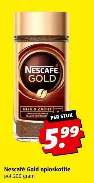 Boni Nescafe gold oploskoffie aanbieding