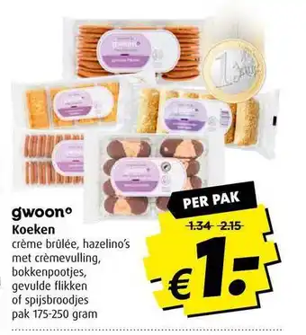 Boni G'woon koeken aanbieding