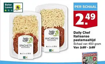 Hoogvliet Daily chef italiaanse pastamaaltijd aanbieding