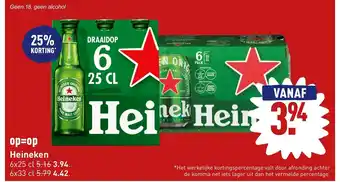 ALDI Heineken 6x25 cl aanbieding