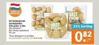 AH XL AH Vastkokende aardappellen 500 g - 3 kilo aanbieding