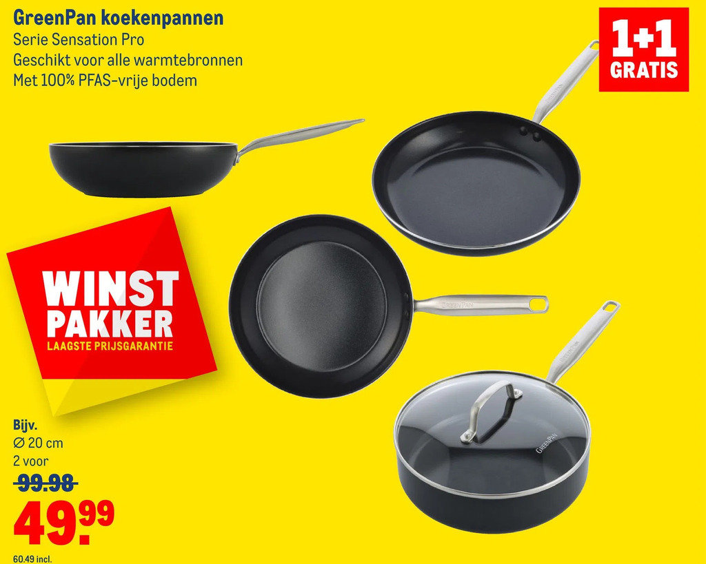 Greenpan koekenpannen aanbieding bij Makro