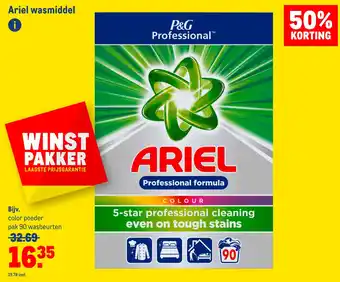 Makro Ariel wasmiddel aanbieding