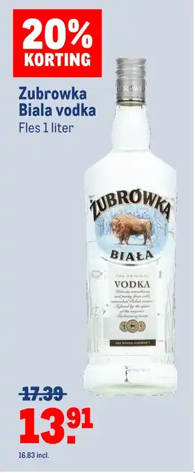 Makro Zubrowka biala vodka aanbieding