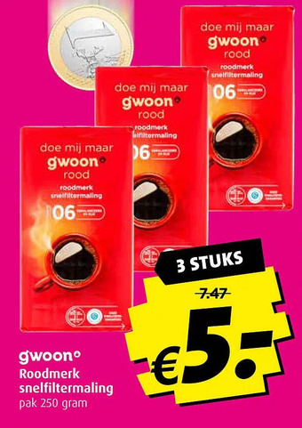 Boni Gwoon roodmerk snelfiltermaling aanbieding