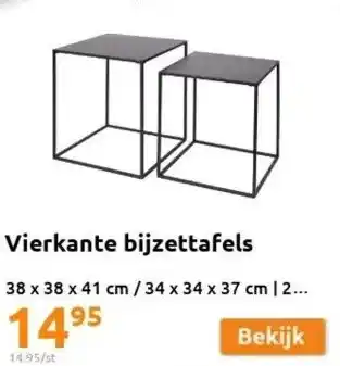 Action Vierkante bijzettafels aanbieding