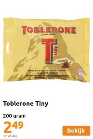 Action Toblerone tiny aanbieding