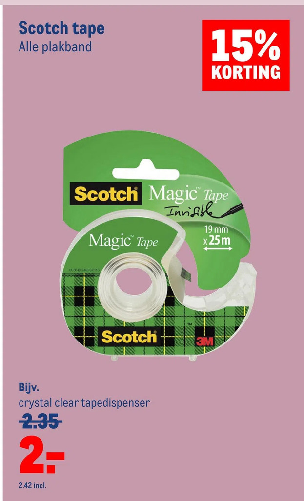 Scotch tape aanbieding bij Makro