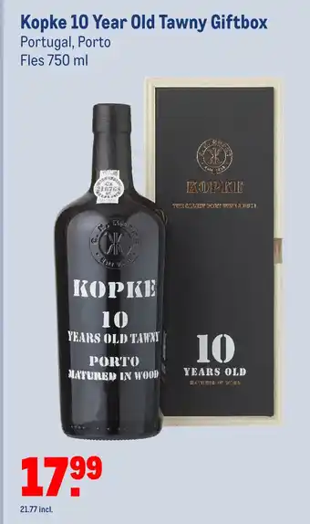 Makro Kopke 10 year old tawny giftbox aanbieding