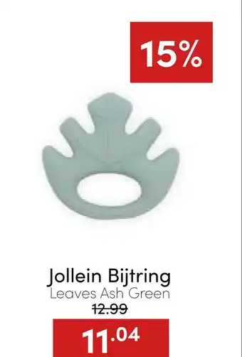 Baby & Tiener Jollein bijtring leaves ash green aanbieding