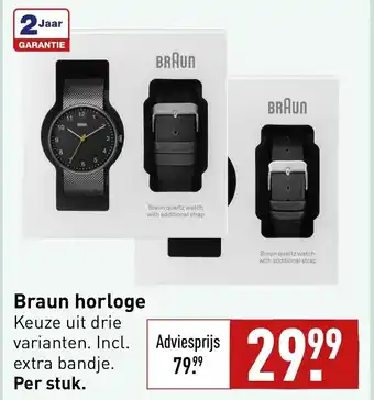 ALDI Braun horloge aanbieding