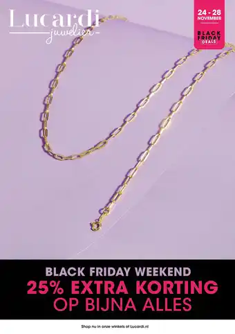 Lucardi Black friday weekend 25% extra korting op bijna alles aanbieding