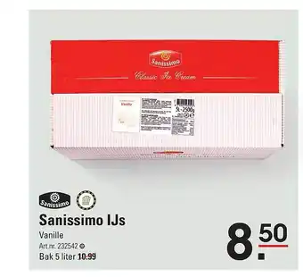 De Kweker Sanissimo ijs aanbieding