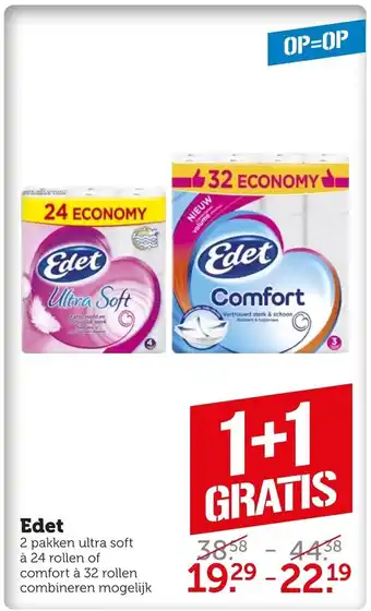 Coop Edet 2 pakken ultra soft a 24 rollen aanbieding