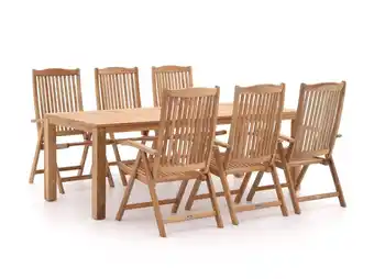 Kees Smit Sunyard veronica/oxford 220cm dining tuinset 7-delig verstelbaar - laagste prijsgarantie! aanbieding