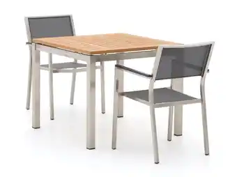 Kees Smit Bernstein freiburg 90cm dining tuinset 3-delig stapelbaar - laagste prijsgarantie! aanbieding