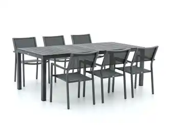 Kees Smit Bellagio roma/fidenza 220cm dining tuinset 7-delig stapelbaar - laagste prijsgarantie! aanbieding