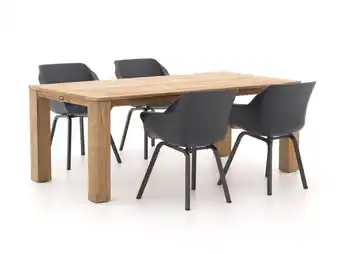 Kees Smit Hartman sophie element/rough-x 200cm dining tuinset 5-delig - laagste prijsgarantie! aanbieding