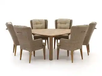 Kees Smit Intenso oliveri/rough-s 170cm dining tuinset 7-delig - laagste prijsgarantie! aanbieding