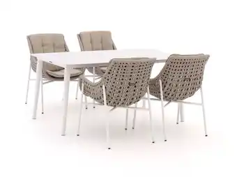 Kees Smit Manifesto novara/sora 160cm dining tuinset 5-delig - laagste prijsgarantie! aanbieding