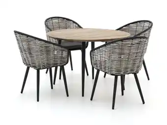 Kees Smit Intenso vasaro/falcade ø 115cm dining tuinset 5-delig - laagste prijsgarantie! aanbieding