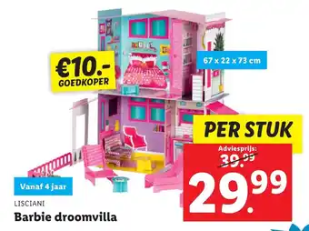 Lidl Barbie droomvilla aanbieding