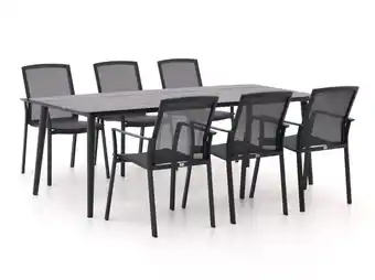 Kees Smit Bellagio dranera/sora 220cm dining tuinset 7-delig stapelbaar - laagste prijsgarantie! aanbieding