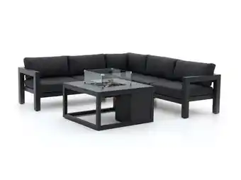 Kees Smit Bellagio campazzo/cosi 100cm hoek loungeset met vuurtafel 4-delig - laagste prijsgarantie! aanbieding