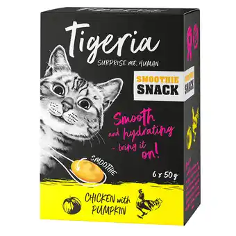 Zooplus 24x50g kip met pompoen tigeria smoothie kattensnacks aanbieding