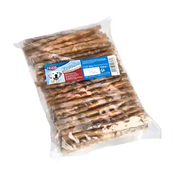 Zooplus 1kg kauwrollen gedraaid (runderhuid), 12,5 cm 2 x 100 stuks hondensnacks aanbieding