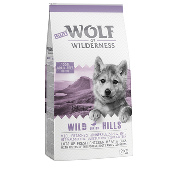 Zooplus 2x12kg junior wild hills eend wolf of wilderness hondenvoer aanbieding