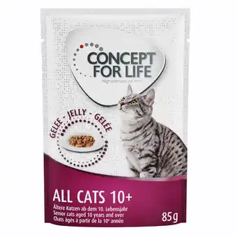 Zooplus 24x85g all cats 10+ in gelei concept for life kattenvoer aanbieding