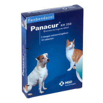 Zooplus 2x10 tabletten panacur kh250 voor hond en kat aanbieding