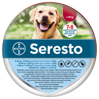 Zooplus > 8 kg (halsband 70 cm) - seresto vlooienhalsband voor honden aanbieding