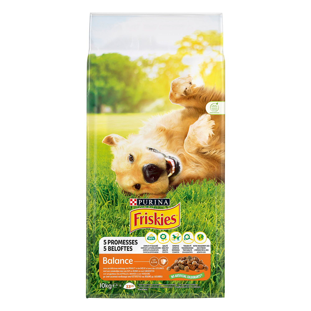 Purina friskies balance met kip en groenten hondenvoer dubbelpak 2 x 10 kg aanbieding bij Zooplus