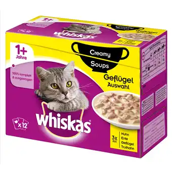 Zooplus Whiskas 1+ classic selectie maaltijdzakjes kattenvoer voordeelpakket 96  x 85 / 100 g - creamy soup gevogelte (96 x 85 g) aanbieding